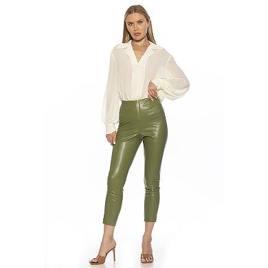 Women's ALEXIA ADMOR Faux-Leather Fitted Skinny Pants