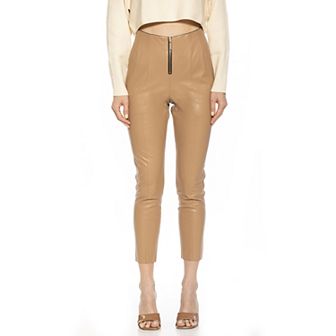 Women's ALEXIA ADMOR Faux-Leather Fitted Skinny Pants