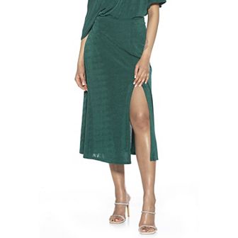 Women's ALEXIA ADMOR Slit Midi Full Skirt