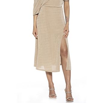 Women's ALEXIA ADMOR Slit Midi Full Skirt