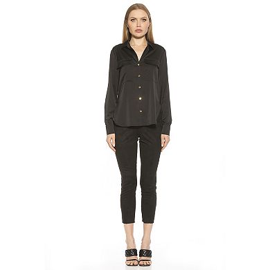 Women's ALEXIA ADMOR Front Pockets Classic Shirt