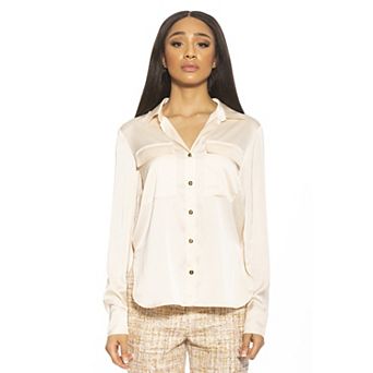 Women's ALEXIA ADMOR Front Pockets Classic Shirt