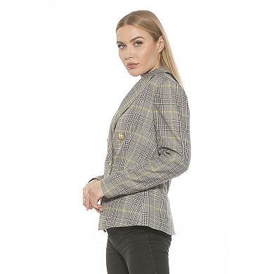 Women's ALEXIA ADMOR Classic Double-Breasted Tweed Blazer