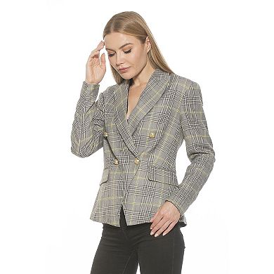 Women's ALEXIA ADMOR Classic Double-Breasted Tweed Blazer