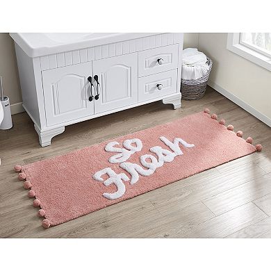 VCNY Home So Fresh Pom Pom Pink Bath Rug