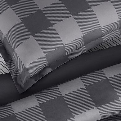 Serta® Simply Clean Alex Buffalo Check Plaid Antimicrobial Comforter Set with Sheets