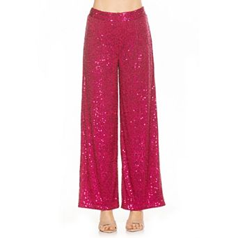 Women's ALEXIA ADMOR Wide-Leg Sequin Pants