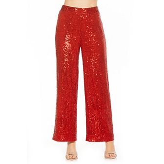 Women's ALEXIA ADMOR Wide-Leg Sequin Pants