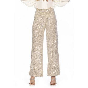 Women's ALEXIA ADMOR Wide-Leg Sequin Pants