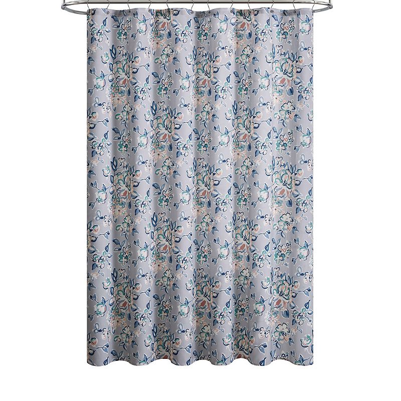 Jade + Oake Sweet Floral Shower Curtain & Hook Set, Multicolor, 72X72