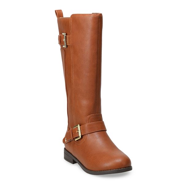 Girls brown hotsell knee boots