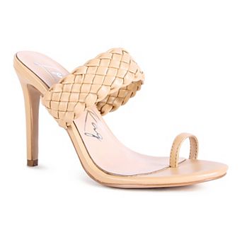 London Rag High Perks Woven Strap Women's Toe Ring Sandals