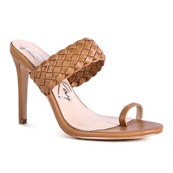 London Rag High Perks Woven Strap Women's Toe Ring Sandals