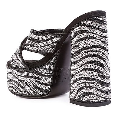 London Rag Sinful Women's Platform Slide Sandals