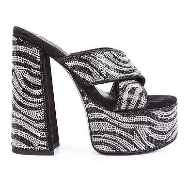 London Rag Sinful Women's Platform Slide Sandals