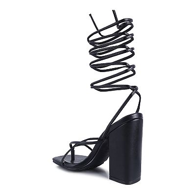 knee length dresses for ladies Matisse: Bocas Ankle Lace Up Sandals - Natural