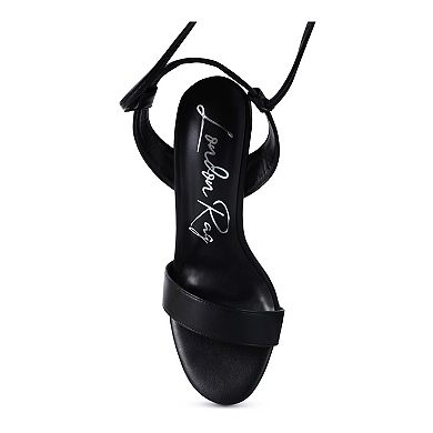 SHEENY CLEAR STILETTO LACE UP SANDAL