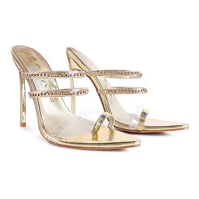 London Rag Tickle Me Women's High Heeled Toe Ring Sandals