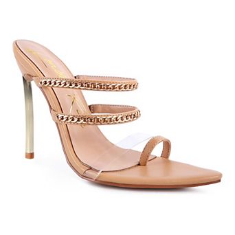 London Rag Tickle Me Women's High Heeled Toe Ring Sandals