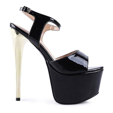 London Rag Bewitch High Heeled Women's Ankle Strap Sandals