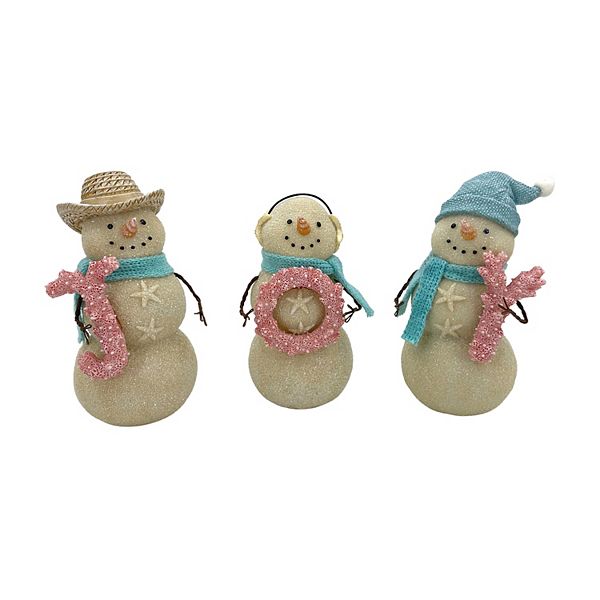 St. Nicholas Square® Set Of 3 Joy Snowmen Table Decor