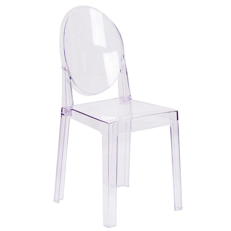 Flash Furniture Ghost Oval Back Dining Chair, Multicolor