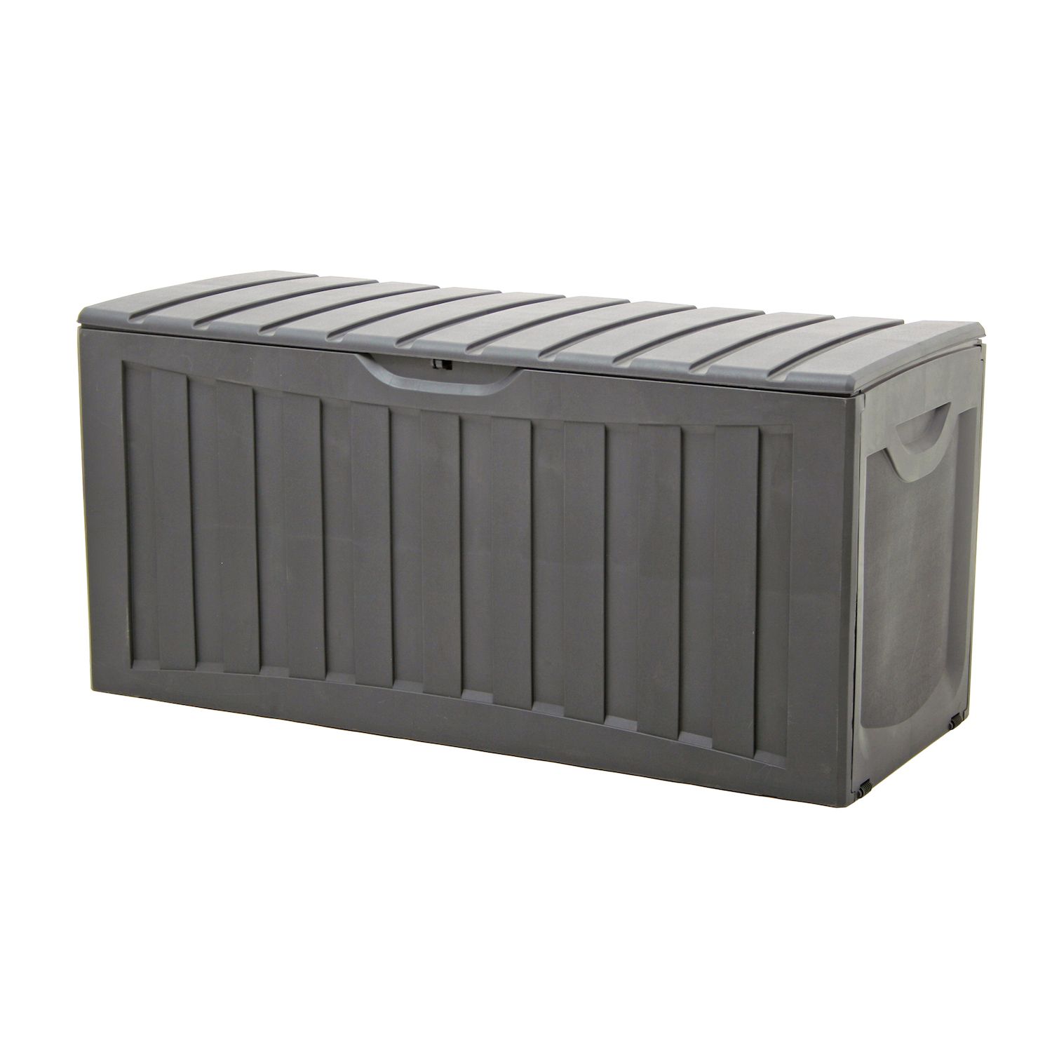 FCMP Outdoor SB120-GRY-S Large 26 Gallon Outdoor Utility Storage Bin  Container, Gray