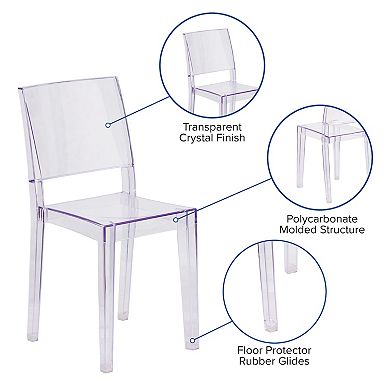 Flash Furniture Phantom Transparent Stacking Dining Chair