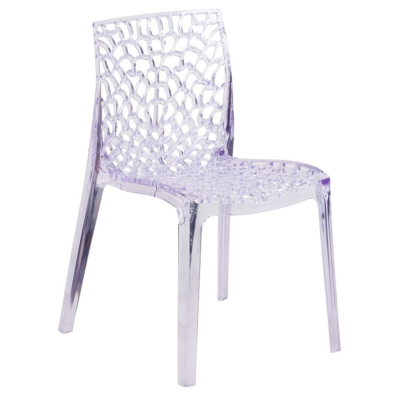 Flash Furniture Vision Transparent Stacking Dining Chair, Multicolor