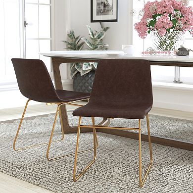 Flash Furniture Faux Leather Dining Table 2-piece Set