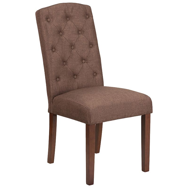 Flash Furniture Hercules Grove Park Tufted Parsons Dining Chair, Brown