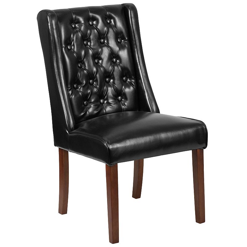 Flash Furniture Hercules Preston Tufted Parsons Dining Chair, Black