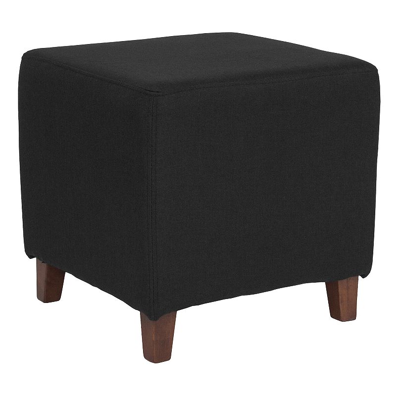 Flash Furniture Ascalon Upholstered Ottoman, Black