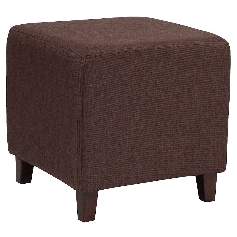 Flash Furniture Ascalon Upholstered Ottoman, Brown
