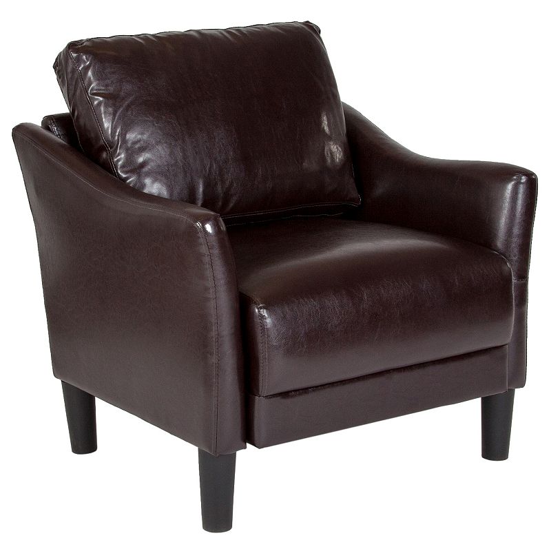 Flash Furniture Asti Faux Leather Arm Chair, Brown