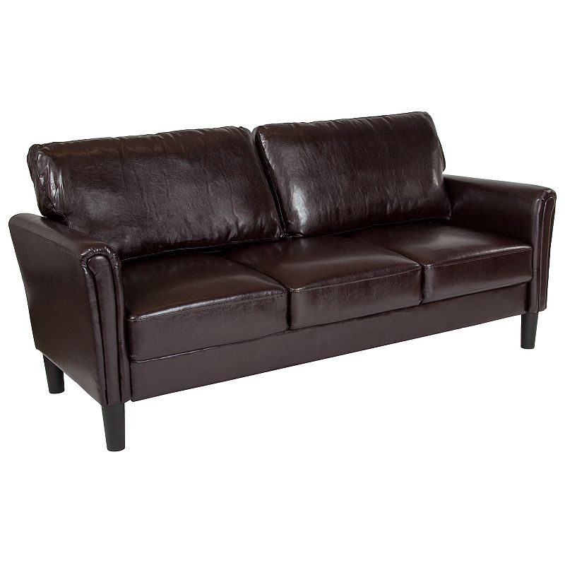 Flash Furniture Bari Upholstered Couch, Brown