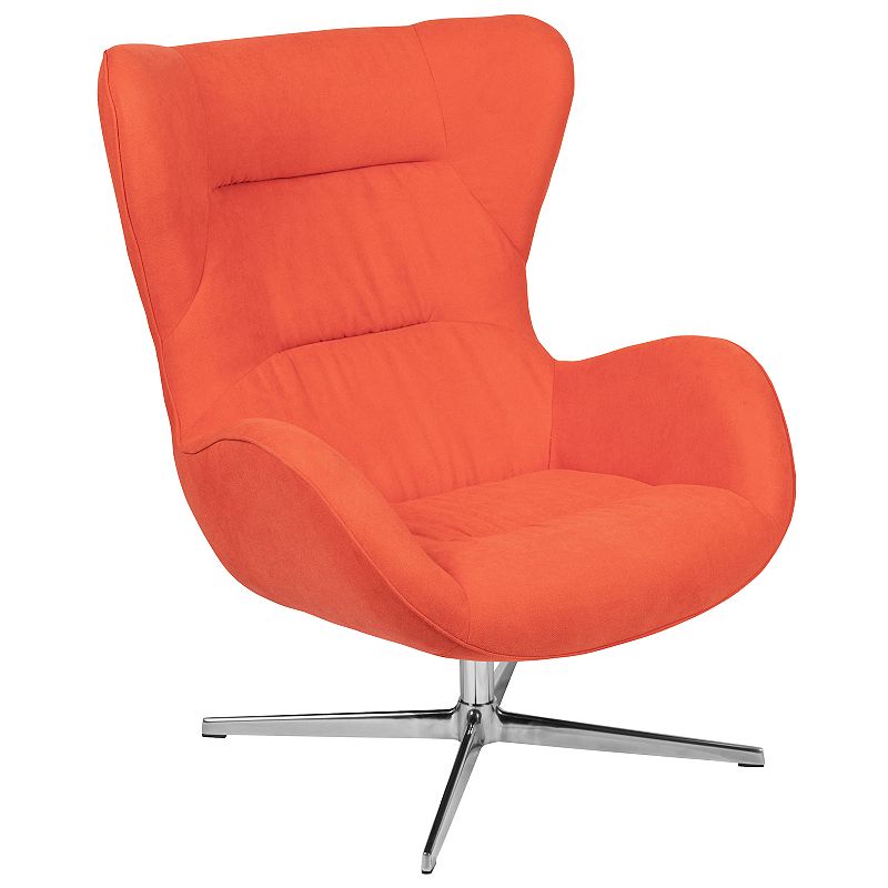 Flash Furniture Swivel Wing Chair, Orange