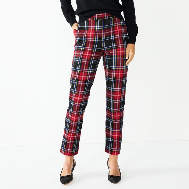 Women s DRAPER JAMES RSVP Plaid Straight Leg Pants