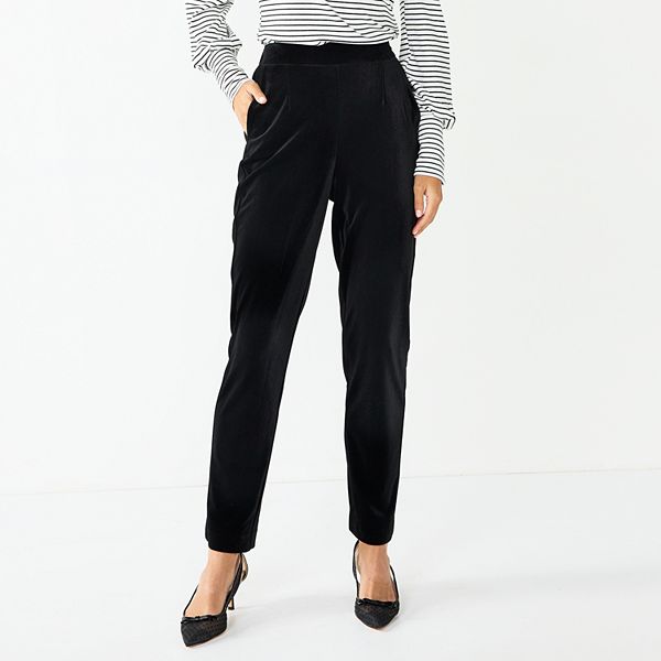 Women's DRAPER JAMES RSVP™ Pull-On Straight-Leg Velvet Pants