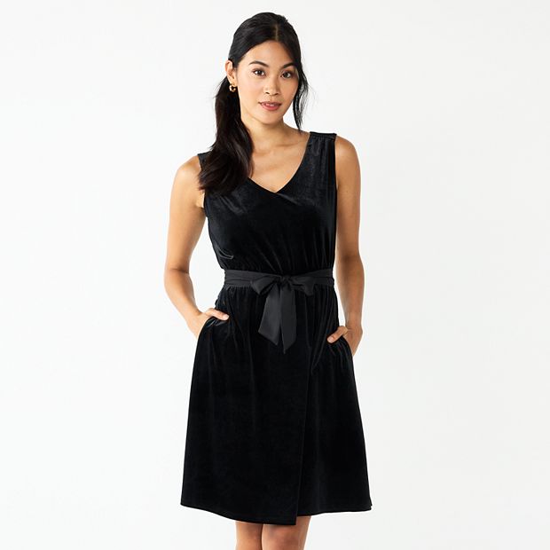 Women's DRAPER JAMES RSVP™ Velvet Bow Back Dress