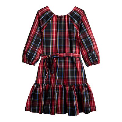 Women's DRAPER JAMES RSVP Long Sleeve Tiered Bow Back Dress
