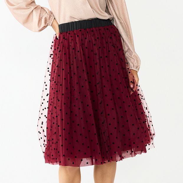 Women's DRAPER JAMES RSVP™ Clip Dot Mesh Skirt