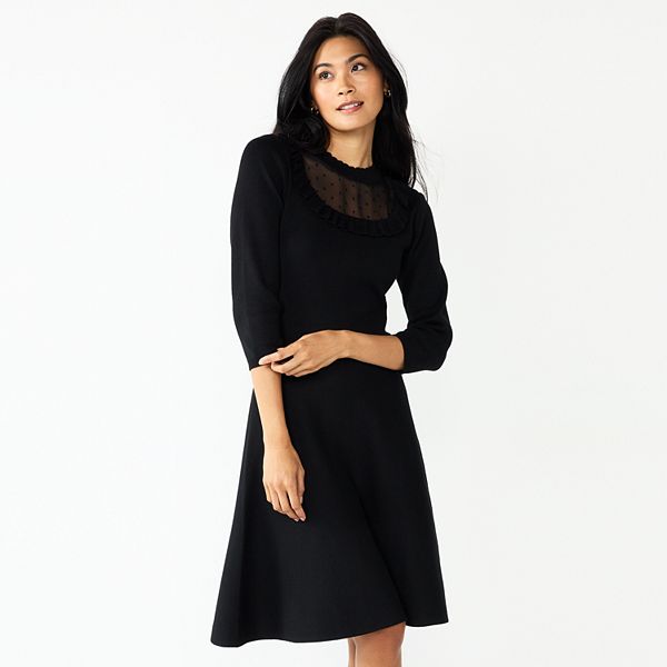 Women's DRAPER JAMES RSVP™ Three-Quarter Sleeve Sweater Dress