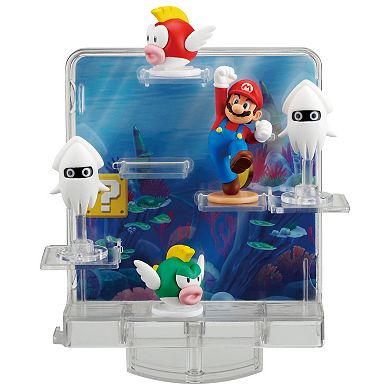 Epoch Games Super Mario Balancing Games Plus Tabletop Skill Game with Collectible Super Mario Action Figures