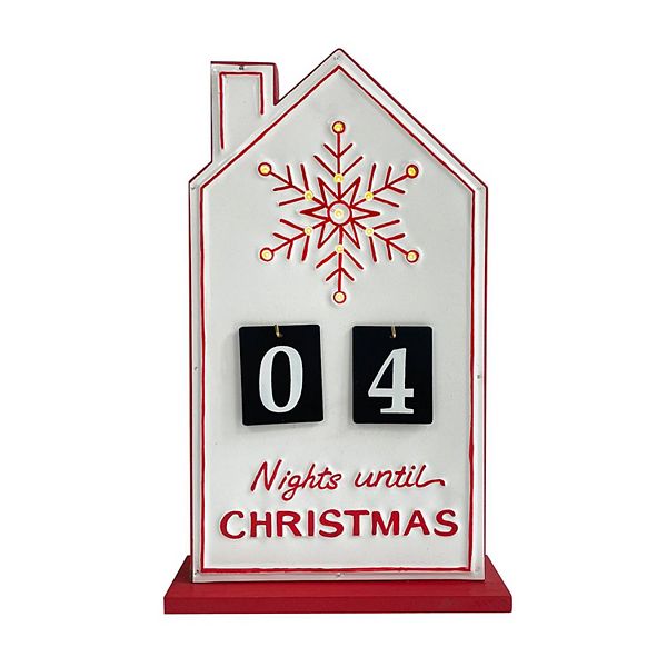 St. Nicholas Square® LED Enamel Metal Christmas Countdown Calendar Decor