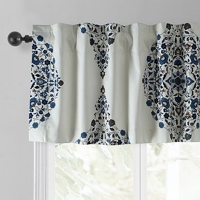 EFF Kerala Cocoa Printed Cotton Window Valance, 50" X 19"