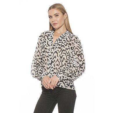 Women's ALEXIA ADMOR Mila Silky Collared Blouse