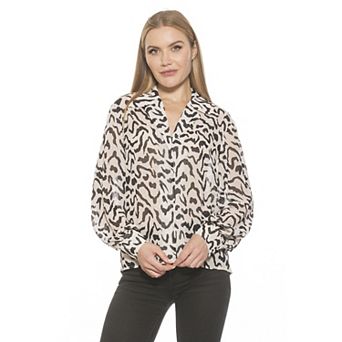 Women's ALEXIA ADMOR Mila Silky Collared Blouse