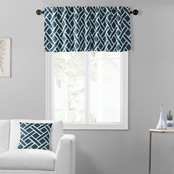 EFF Martinique Printed Cotton Window Valance, 50" X 19"