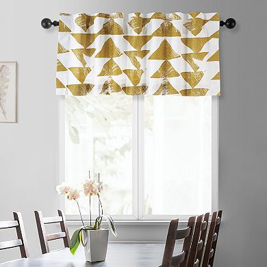 EFF Triad Printed Cotton Window Valance, 50" X 19"